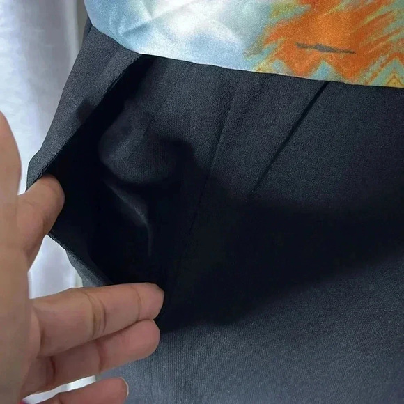 Daienkou Multicolor Short Sleeve Tie Waist Dress Size S - Picture 4 of 10